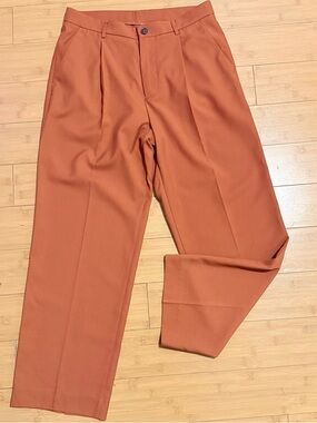 Women’s Tailored Pleat Front Pants - Rust